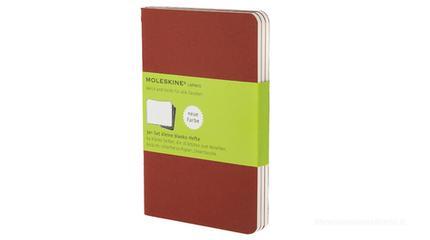 Moleskine. Quaderni a pagine bianche - set da 3 pezzi copertina rossa