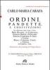 Ordini, pandette e costizuzioni