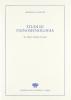 Studi di fainomenologia. �Es fehlen Helige namen�
