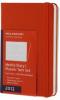 Moleskine Agenda settimanale 12 mesi 2013 Twin Set. Copertina rigida rossa.