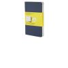 Moleskine. Quaderni a quadretti - set da 3 pezzi copertina blu