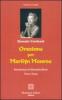 Orazione per Marilyn Monroe. Ediz. italiana e spagnola
