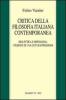 Critica della filosofia italiana contemporanea. Dialettica e ontologia: i termini di una contrapposizione