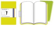 Moleskine large. Set 2 taccuini Volant a pagine bianche copertina verde
