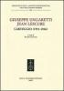 Giuseppe Ungaretti - Jean Lescure. Carteggio (1951-1966)