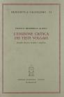 L' edizione critica dei testi volgari