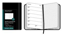 Moleskine 18 mesi - Agenda Settimanale Orizzontale 2010-2011 - Copertina rigida nera - Pocket