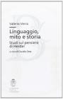 Valerio Verra. Linguaggio, mito e storia. Studi sul pensiero di Herder