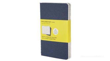Moleskine. Quaderni a quadretti - set da 3 pezzi copertina blu