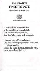 Finestre alte. Testo inglese a fronte Finestre alte. Testo inglese a fronte