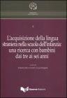 L' acquisizione della lingua straniera nella scuola dell'infanzia. Una ricerca con bambini dai tre ai sei anni