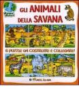 Gli animali della savana. Libro puzzle