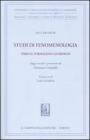 Studi di fenomenologia. Verso il formalismo giuridico?