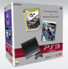 Playstation 3 250 Gb+GT5Prolog+Unchart.2